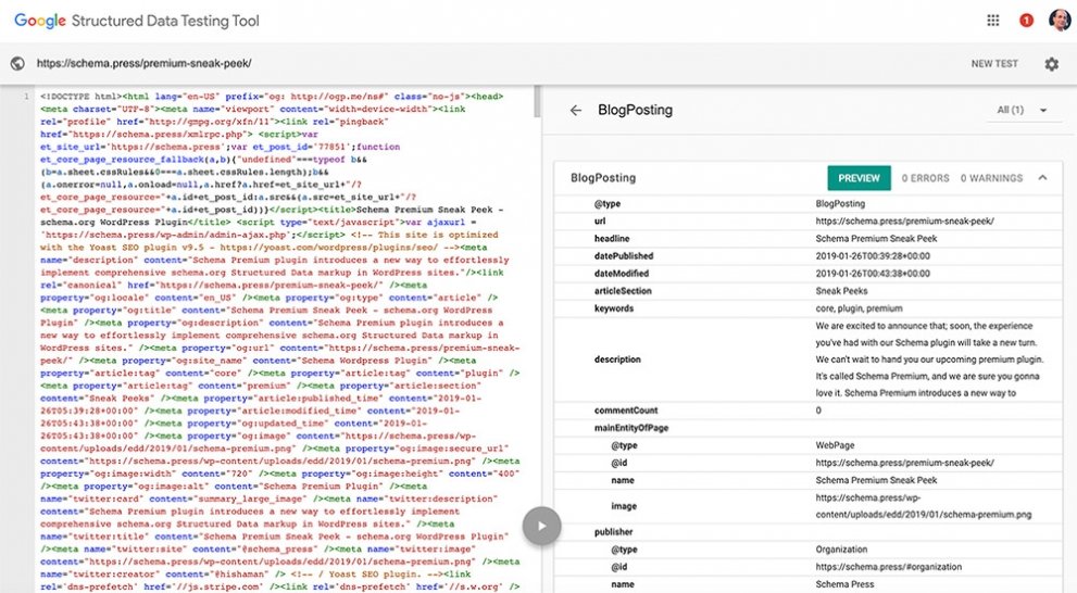 How To Test Schema.org Structured Data Validation in Google